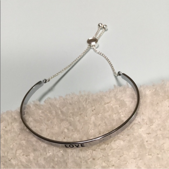 Adjustable Silver Tone Bracelet - Picture 3 of 3